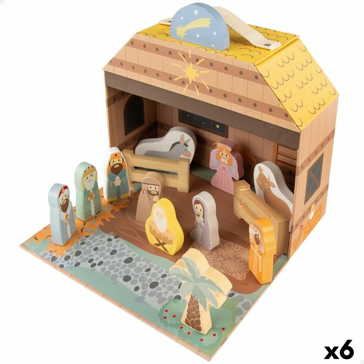 Christmas nativity set 24,5 x 20,5 x 24,5 cm (15 Pieces) (6 Units)