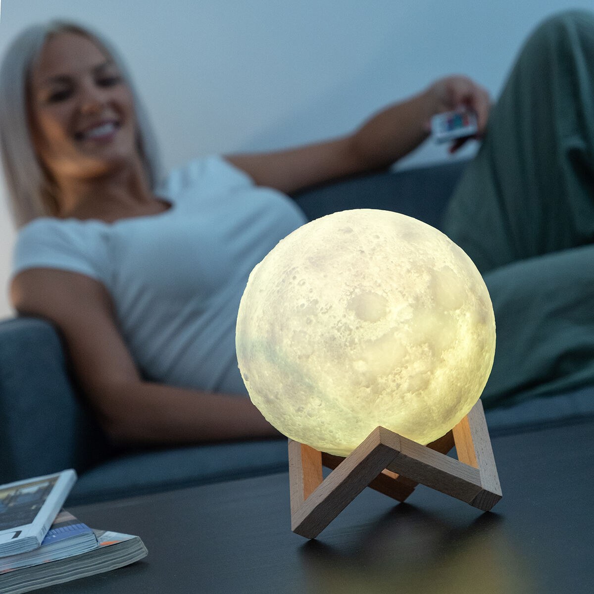 Rechargeable LED Moon Lamp Moondy White 1,5 W 3,7 V (1 Unit) (Refurbished B)