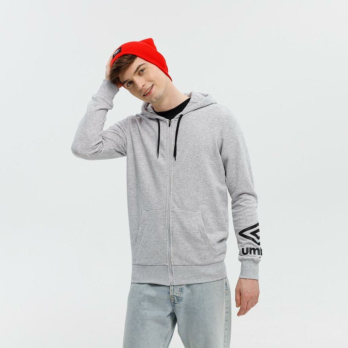 Толстовка с капюшоном мужская FW TERRACE ZIP HOODIE 66063U 263 Серый