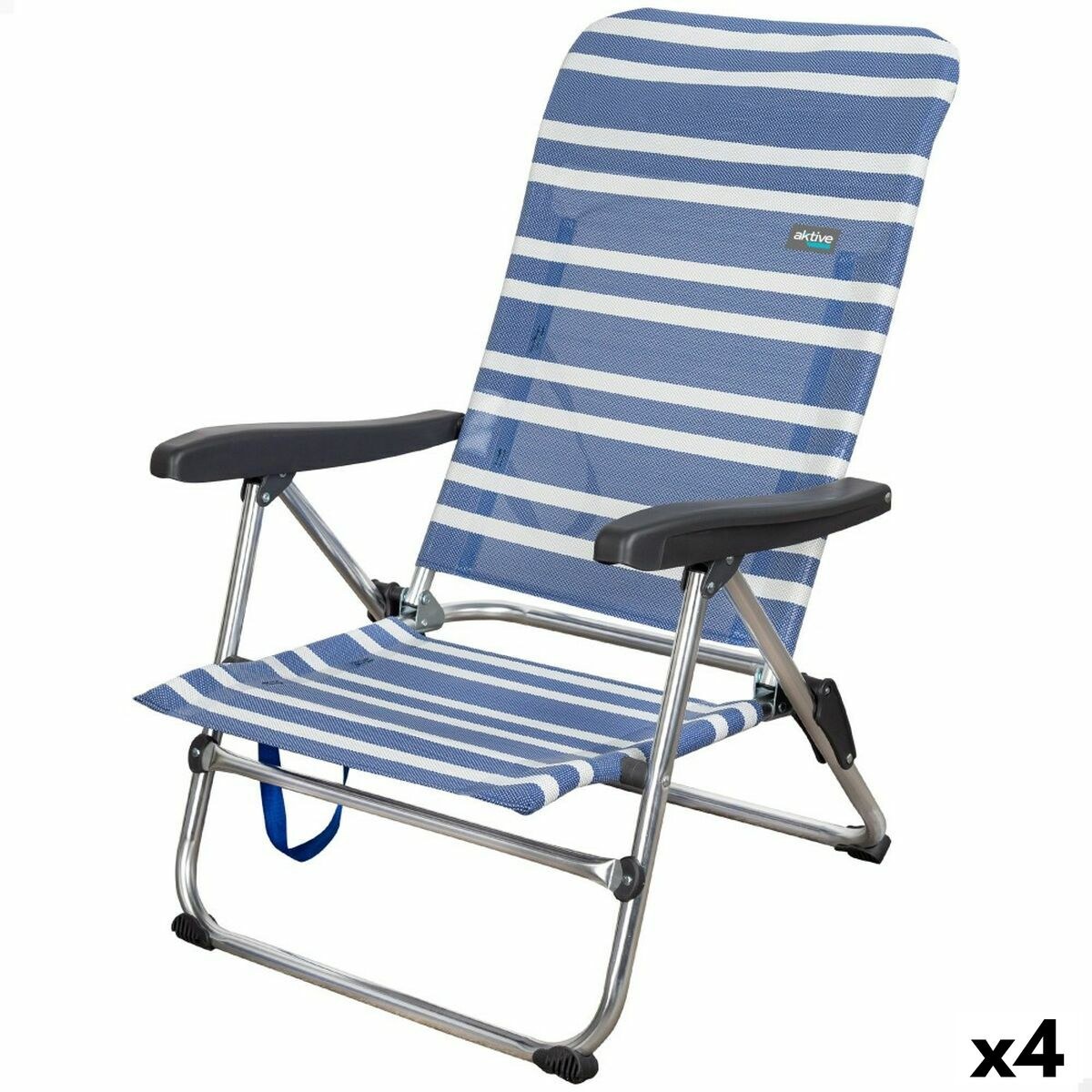 Складной стул Mykonos В полоску 47 x 85 x 50 cm (4 штук)