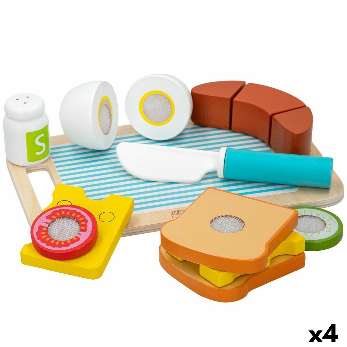 Toy Food Set Breakfast 14 Pieces (4 Units)