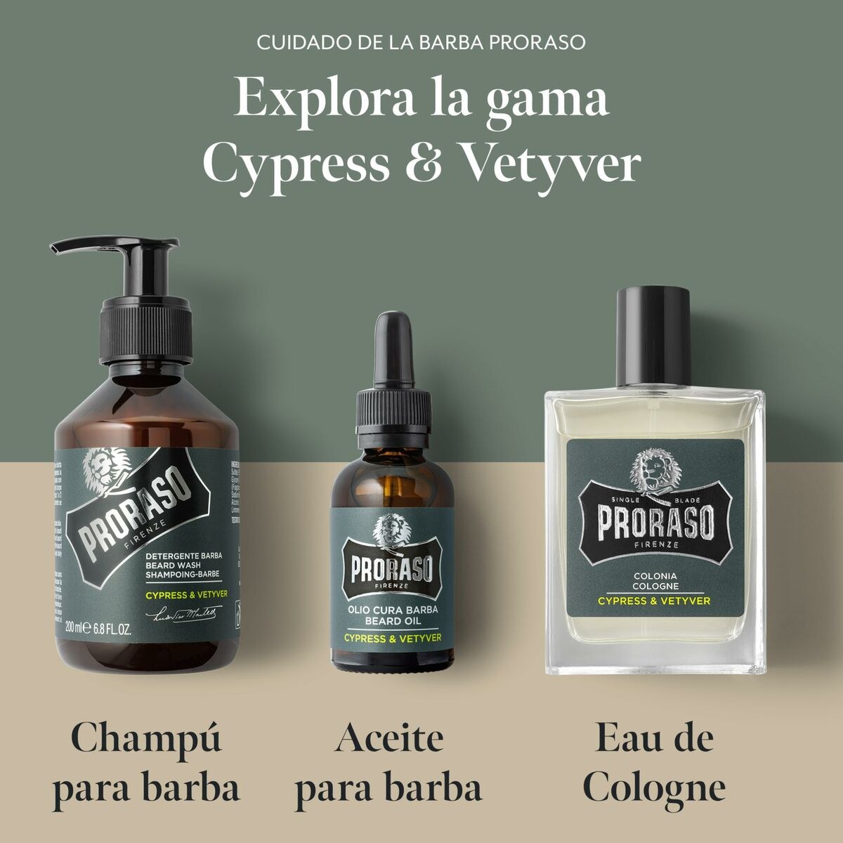 Набор для ухода за бородой Cypress & Vetyver 3 Предметы
