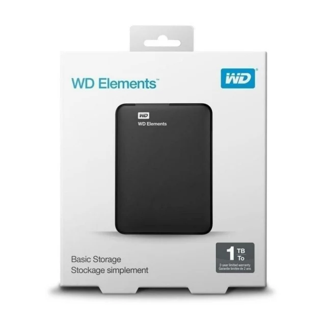 External Hard Drive WD Elements Portable Black 1 TB