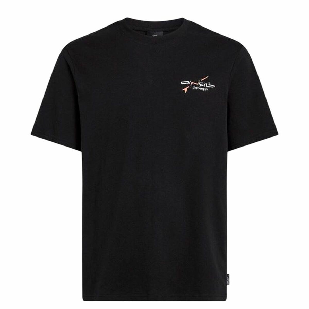 Men’s Short Sleeve T-Shirt Retro Back Print Black