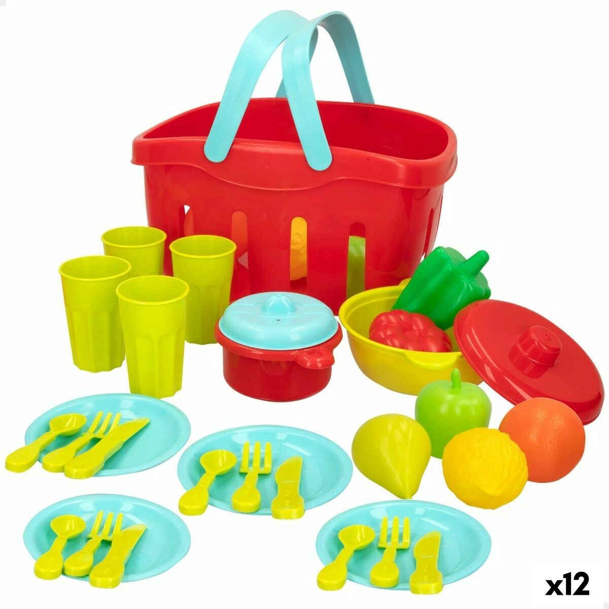 Toy Food Set Kitchenware and utensils 36 Pieces (12 Units)