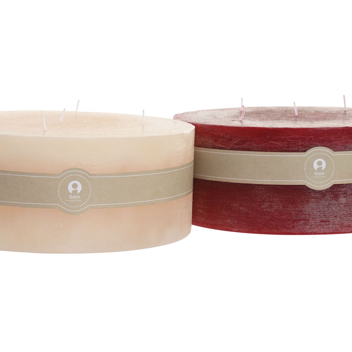 Candle Red Cream Christmas 25 x 25 x 10 cm (2 Units)