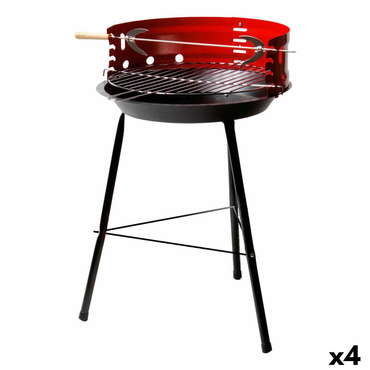 Barbecue Portable Wood Iron 37,5 x 70 x 38,5 cm (4 Units) Red