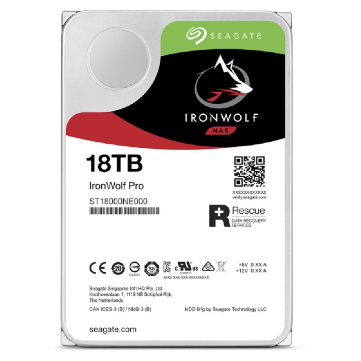 Hard Drive IronWolf Pro ST18000NT001 3,5"