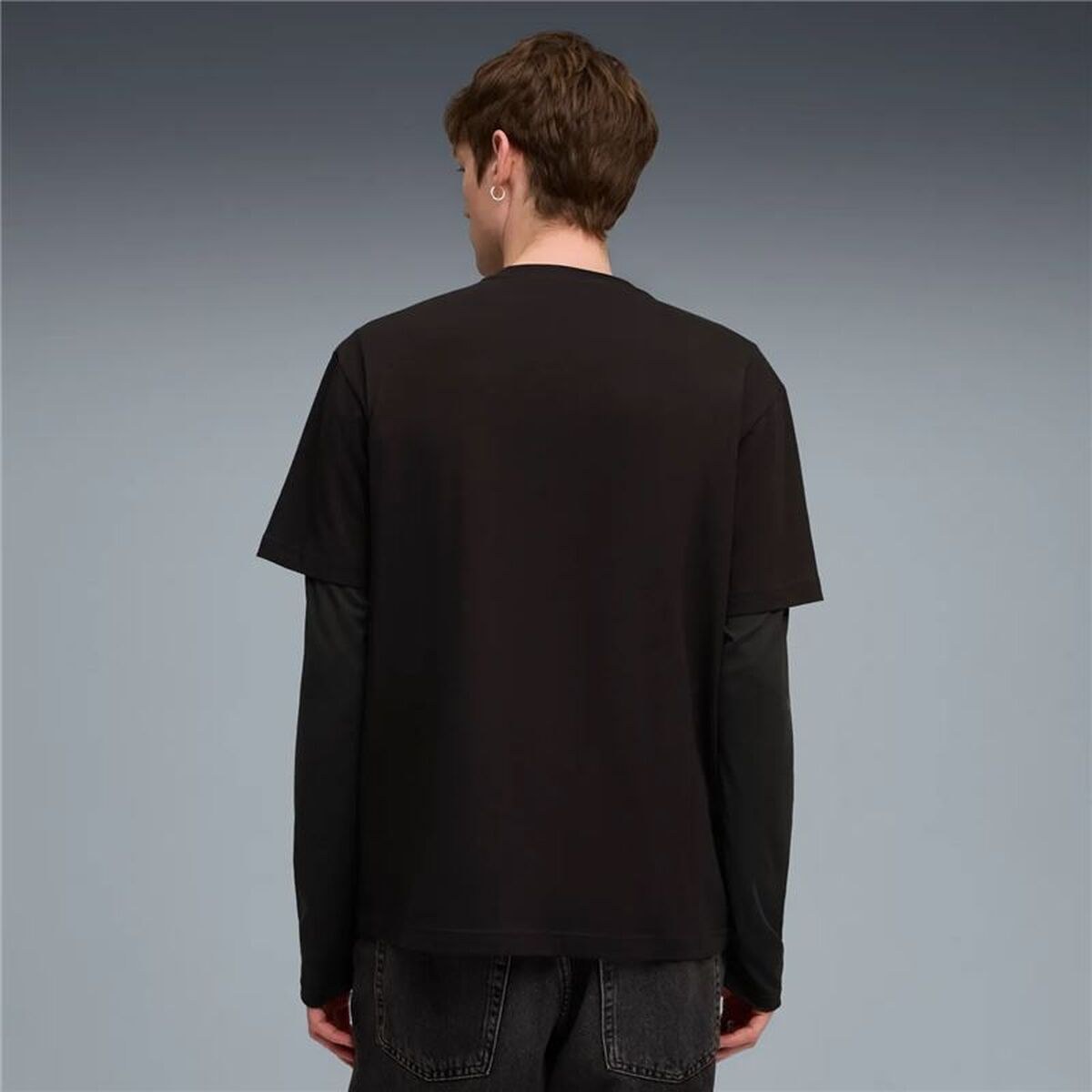 Men’s Short Sleeve T-Shirt Maximal Metallic Relaxed Tee Black
