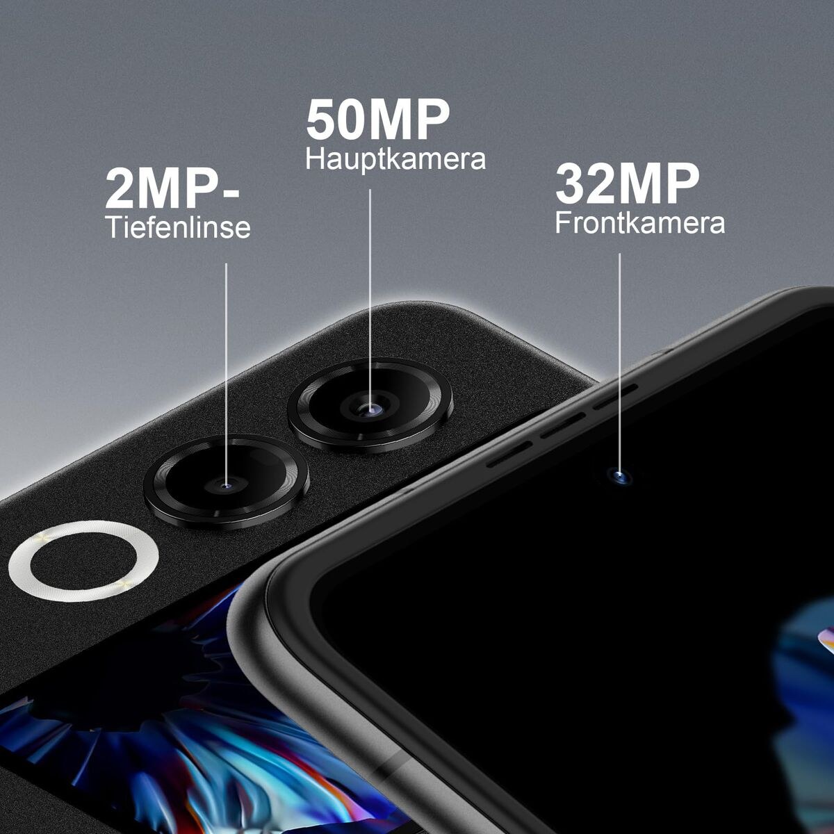 Smartphone Flip 6,9" Octa Core Mediatek Dimensity 7300 8 GB RAM 256 GB Black