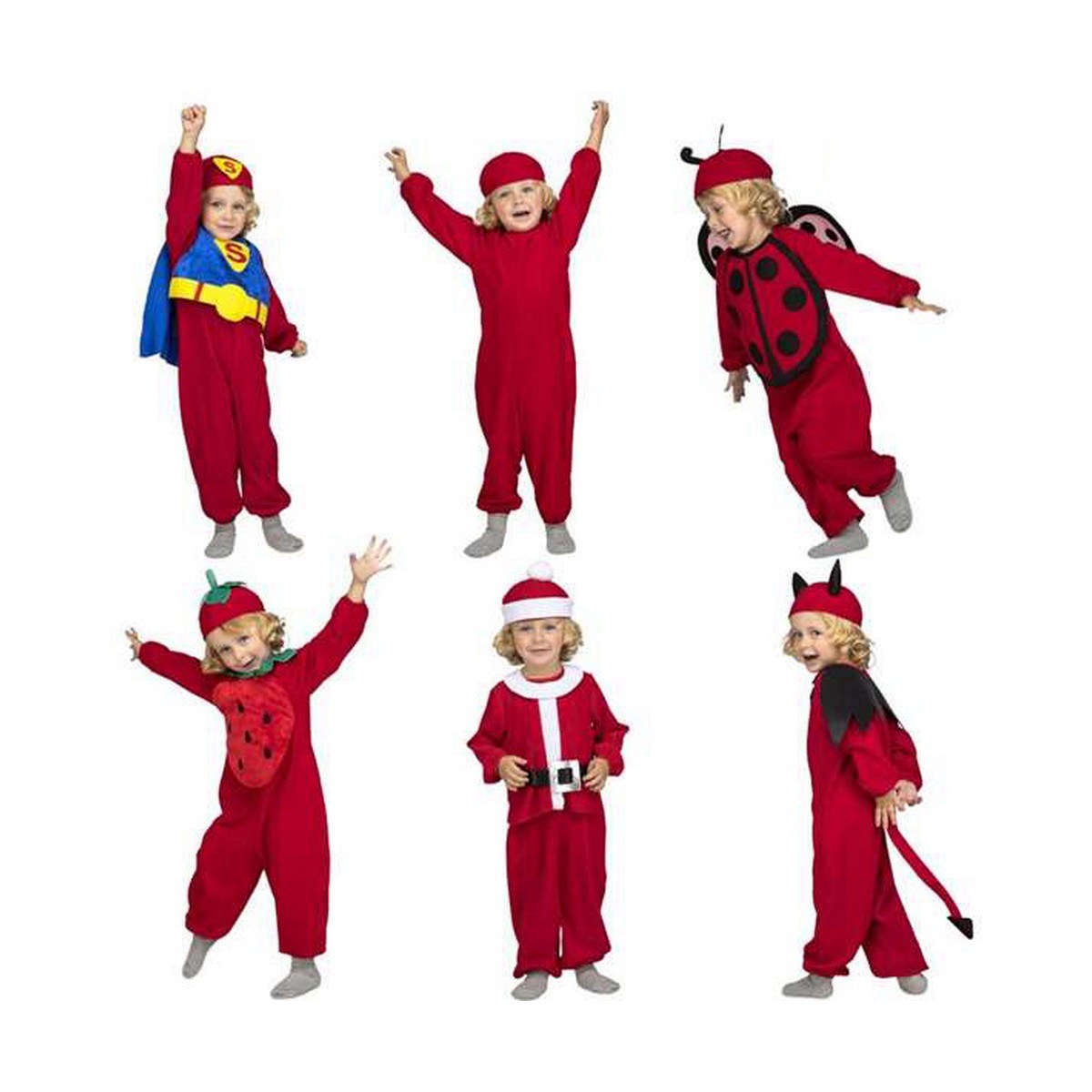 Costume for Children Quick 'N' Fun Red Black Blue