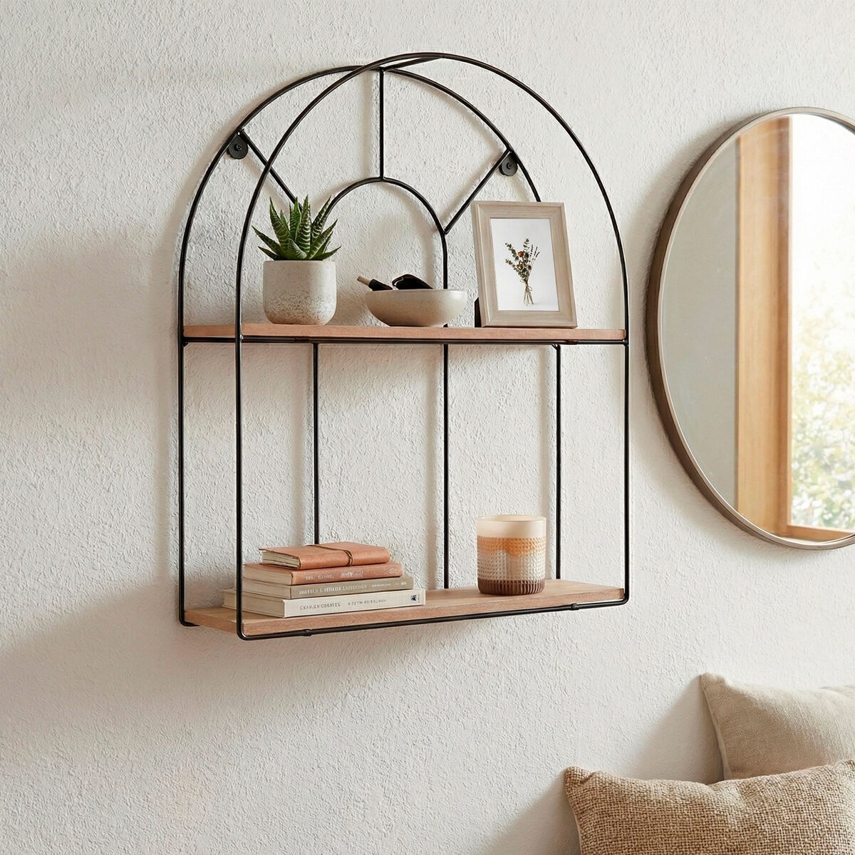 Полка Железо Деревянный MDF 35 X 45 X 10 CM (6 штук)