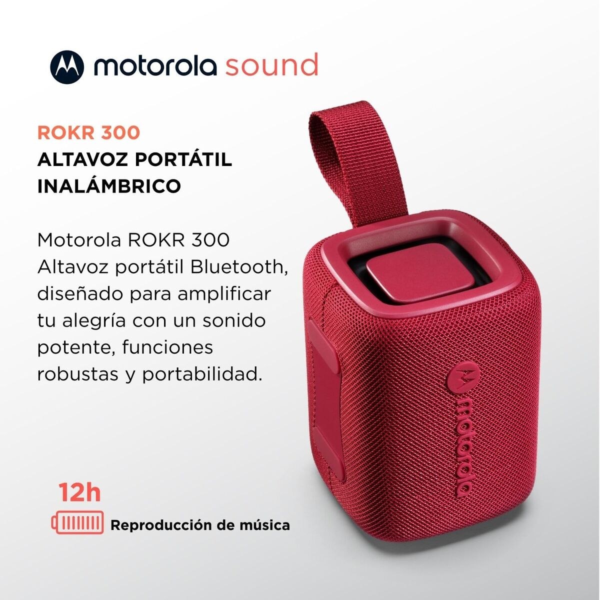 Портативный Bluetooth-динамик ROKR 300 RED 7 W Красный