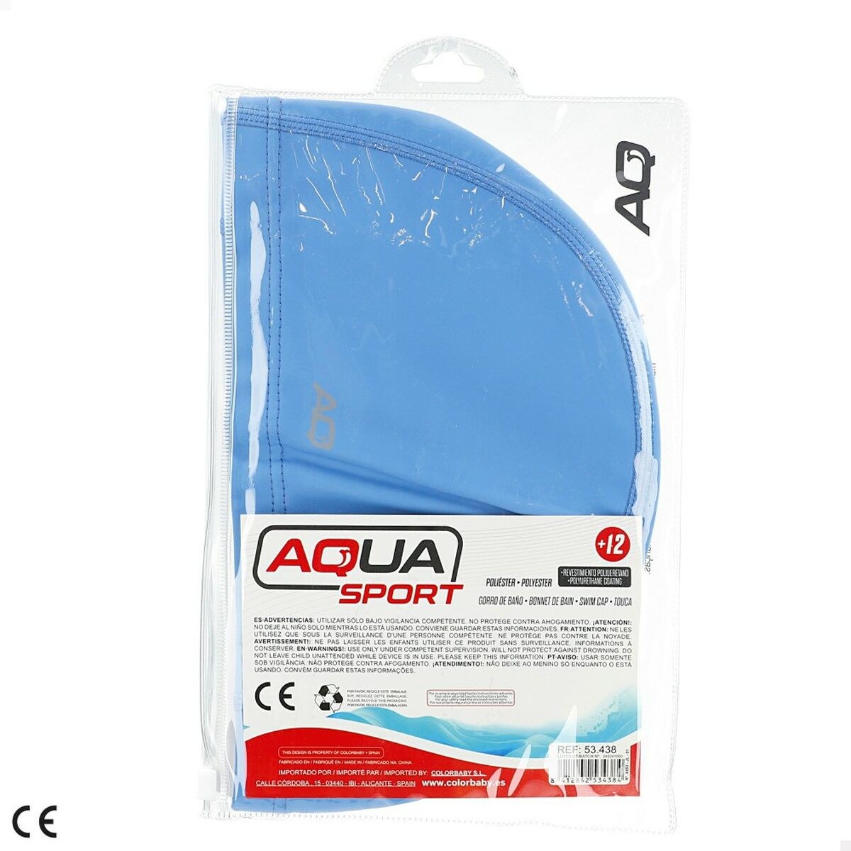 Swimming Cap Blue Red Polyester (24 Units)
