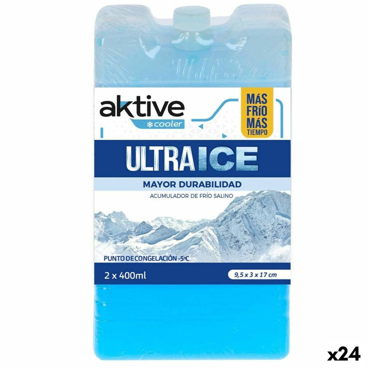 Аккумулятор холода Ultra Ice 400 ml Аккумулятор холода 2 Предметы 9,5 x 17 x 3 cm (24 штук)