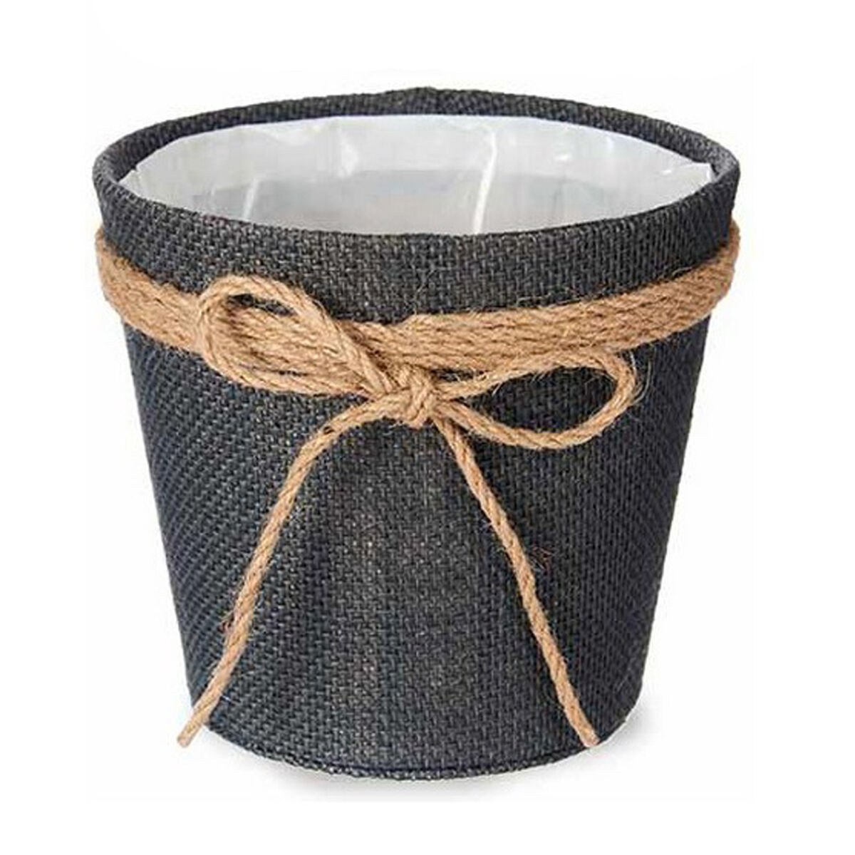 Planter Grey Plastic Lasso 16 x 14,5 x 16 cm