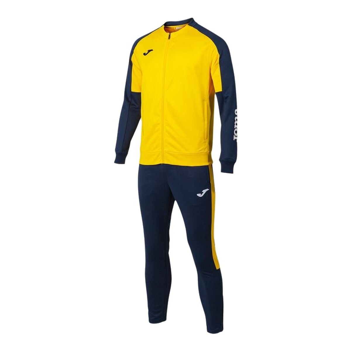 Tracksuit for Adults Eco Championship Yellow Navy Blue Children's Men 2 Pieces