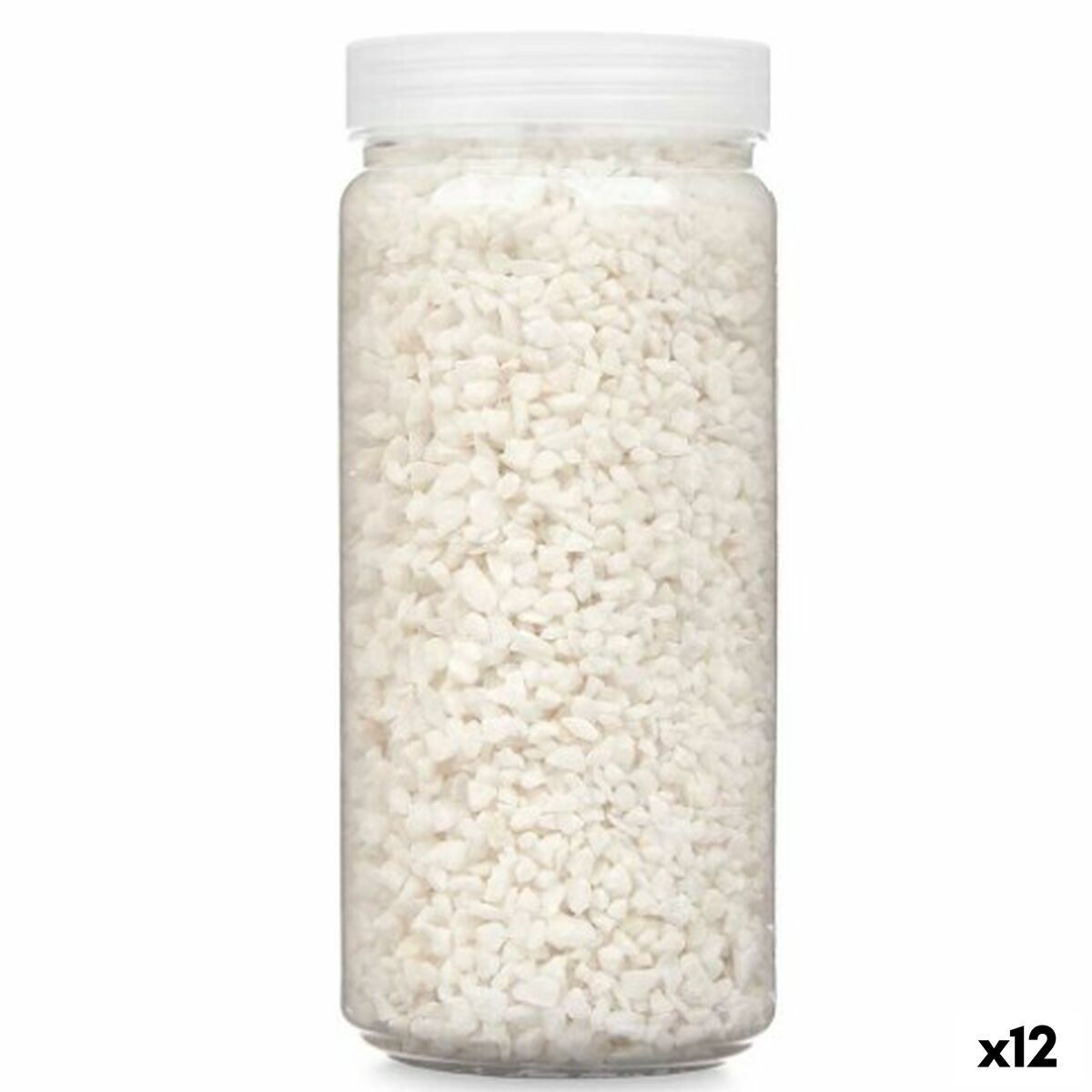 Декоративные камни Белый 2 - 5 mm 700 g 6,2 x 15,3 x 6,2 cm 6,5 x 15,8 x 6,5 cm (12 штук)