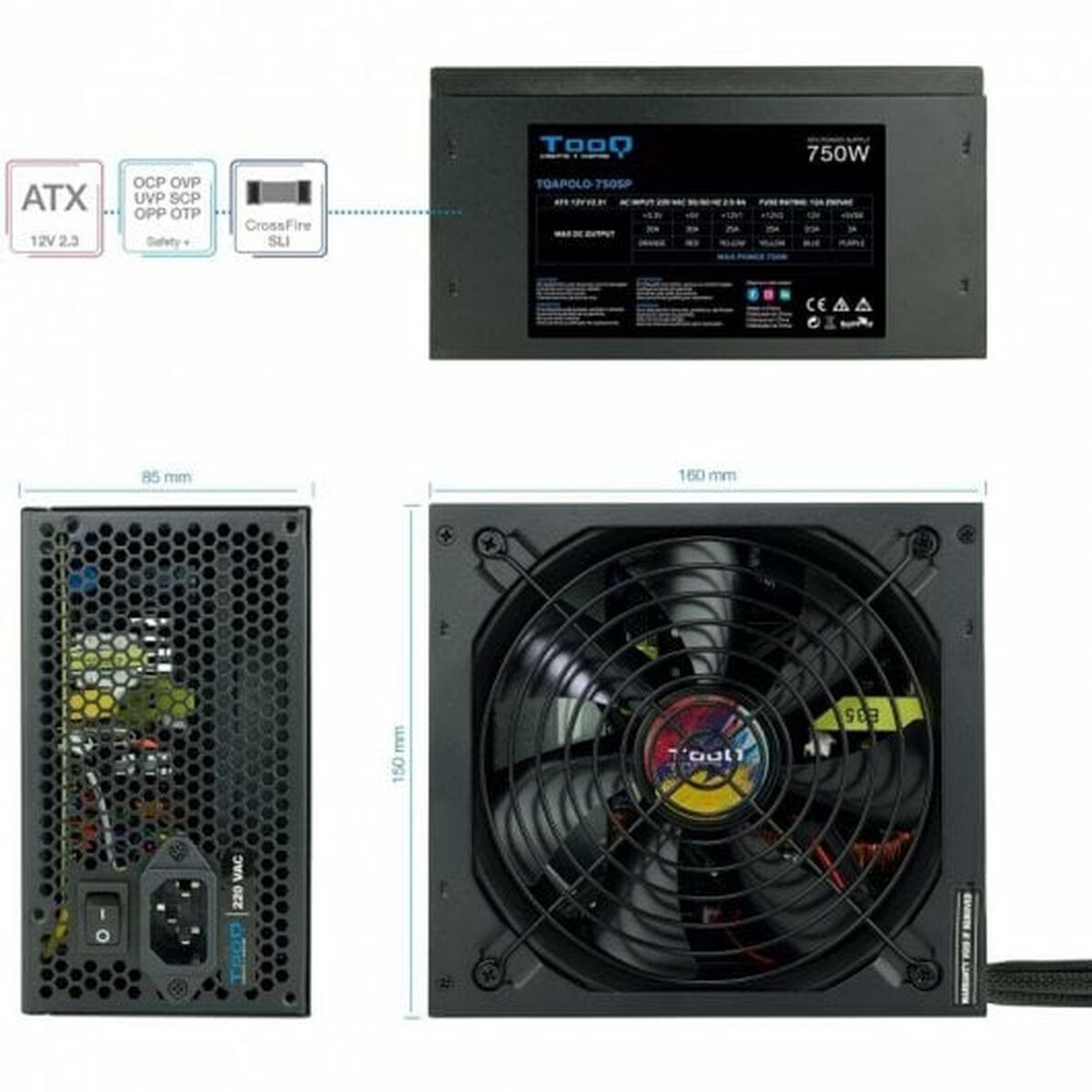 Источник питания TQAPOLO-750SP ATX 750 W CE - RoHS