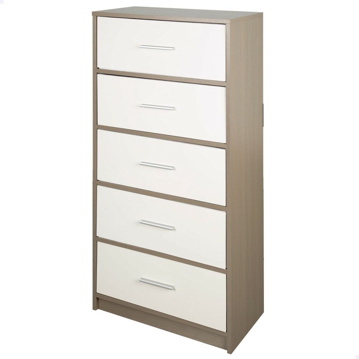 Chest of drawers White Grey Modern 58 x 112 x 30 cm