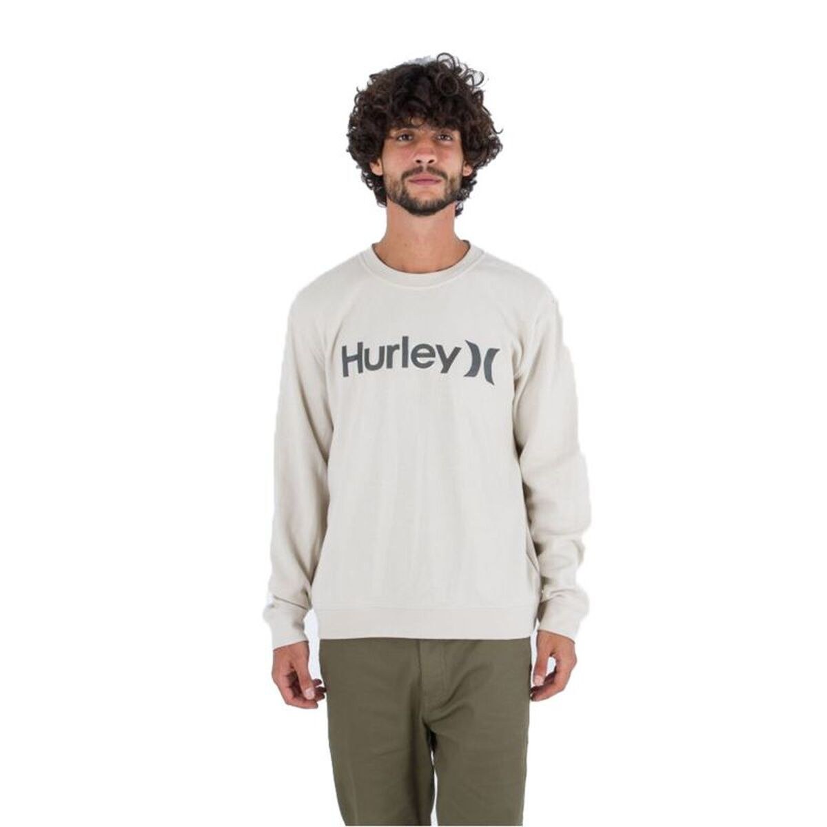 Men’s Sweatshirt without Hood OO Solid Summer White Natural