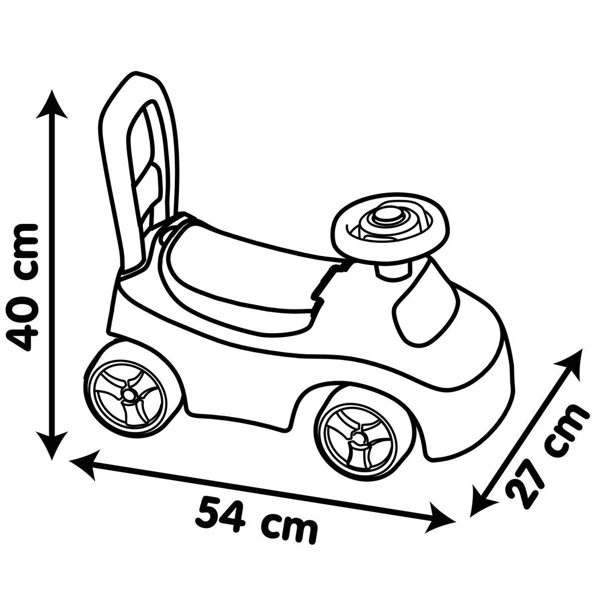 Ride-on toy Black Pink 2-in-1