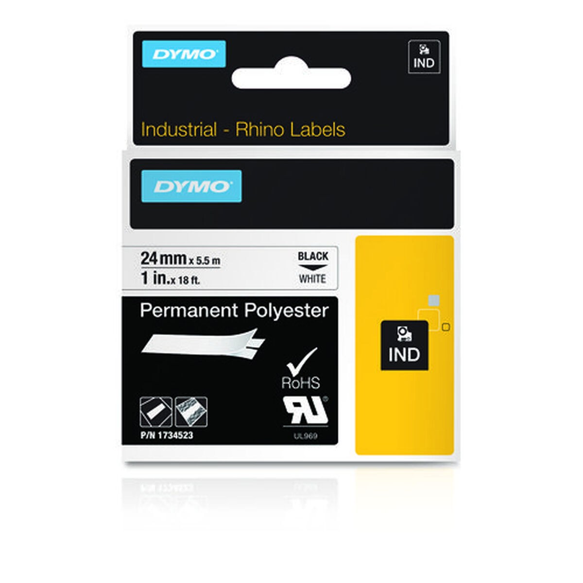 Laminated Tape ID1-24 Multicolour Black/White 24 mm