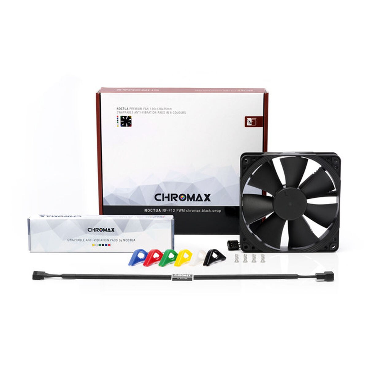 Вентилятор в корпусе NF-F12 PWM chromax.black.swap Ø 12 cm