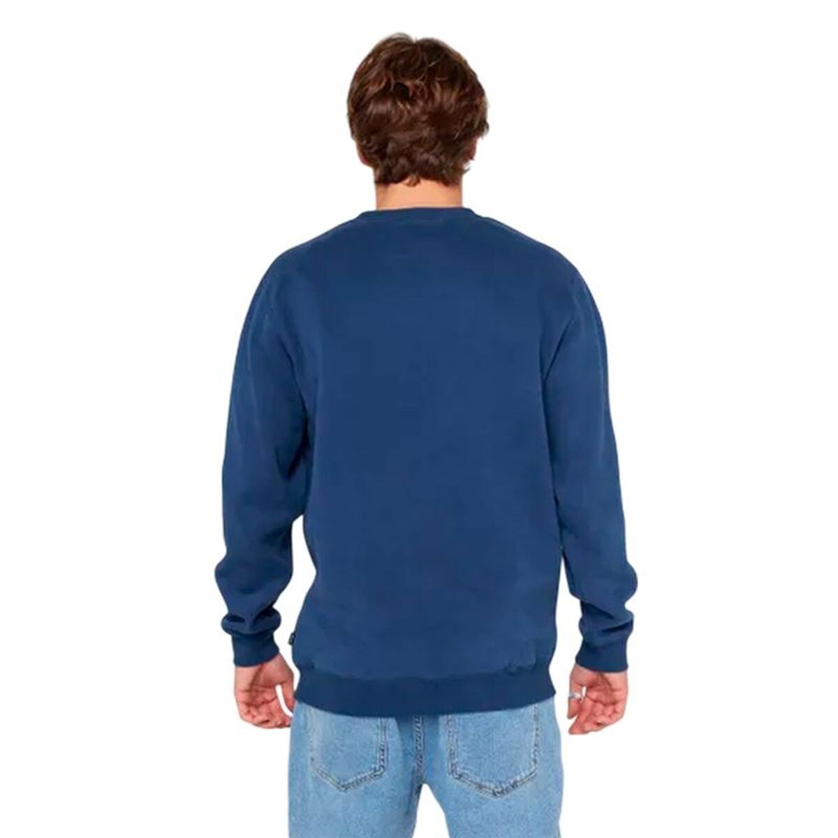 Men’s Sweatshirt without Hood Staple Crew Blue Navy Blue