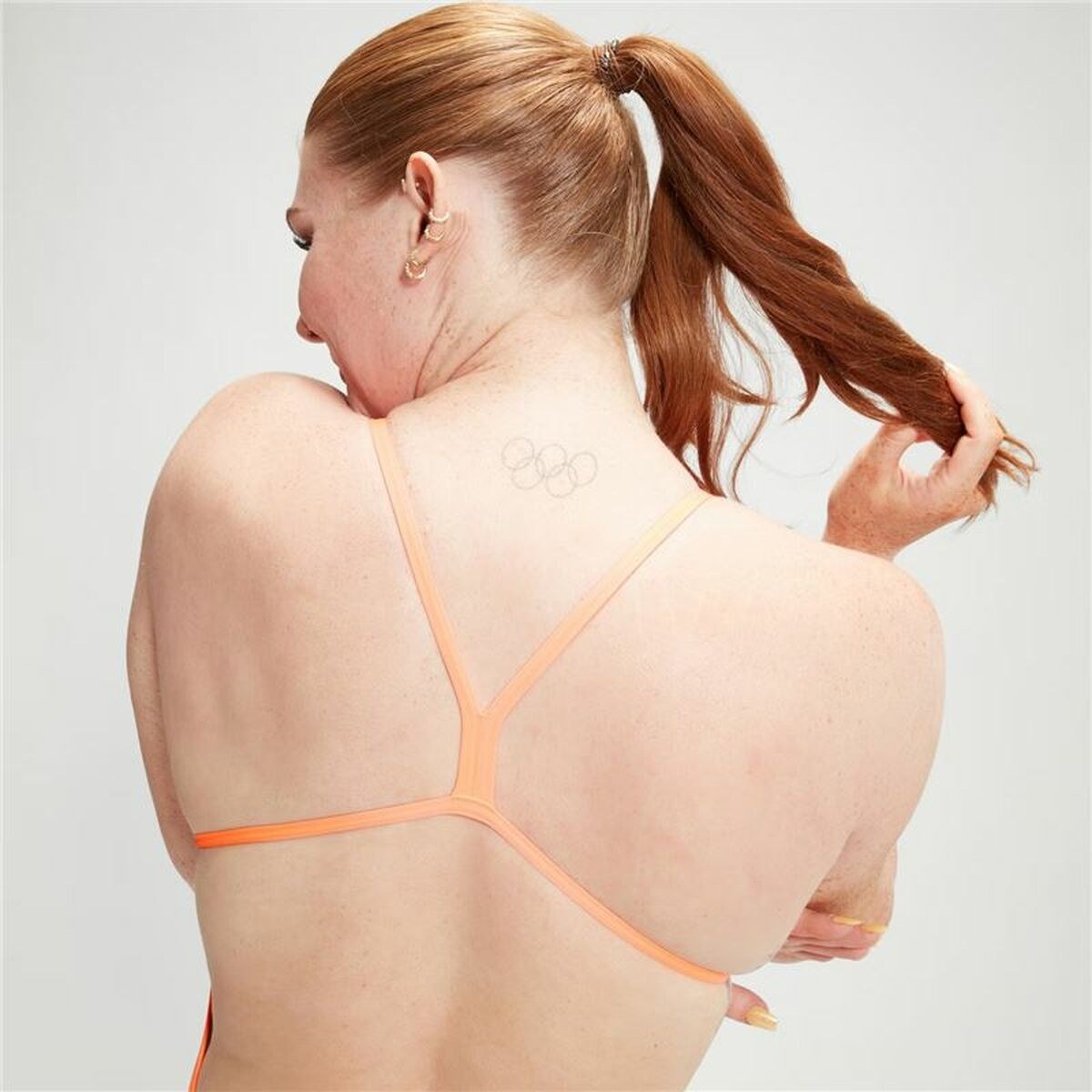 Women’s Bathing Costume Allover Digital V-Back Blue
