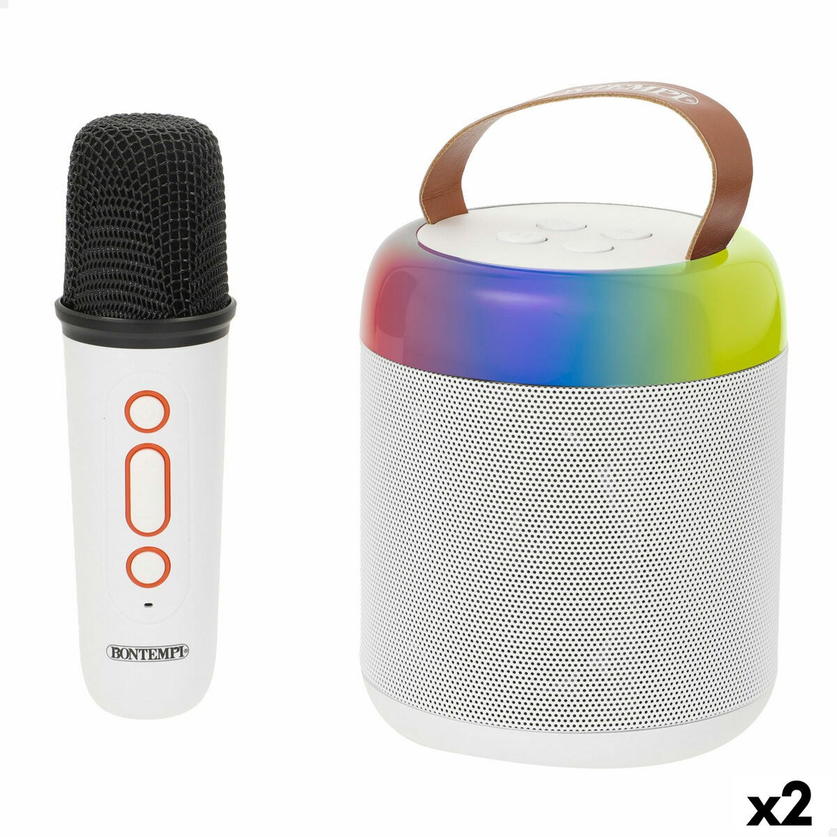 Speaker with Karaoke Microphone 2 Units