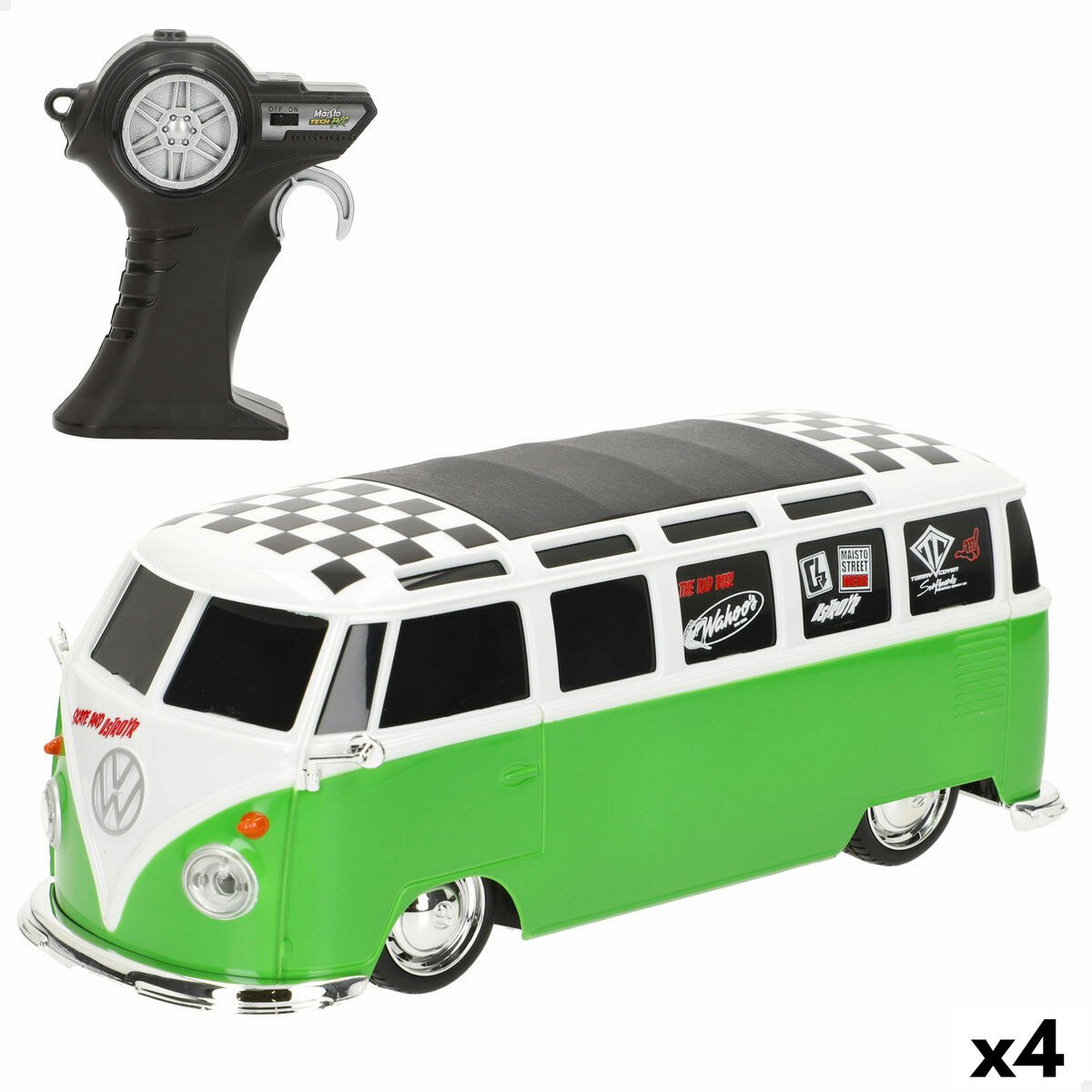 Remote-Controlled Car COMBI 20 x 8 x 9 cm (4 Units)