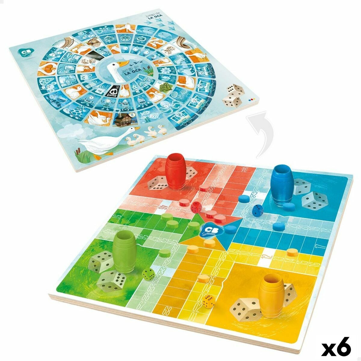 Доска Parcheesi 25 x 1 x 25 cm (25 Предметы) (6 штук)