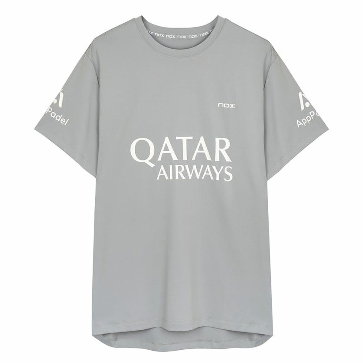Men’s Short Sleeve T-Shirt Nox Sponsorts AT10 Grey Light grey