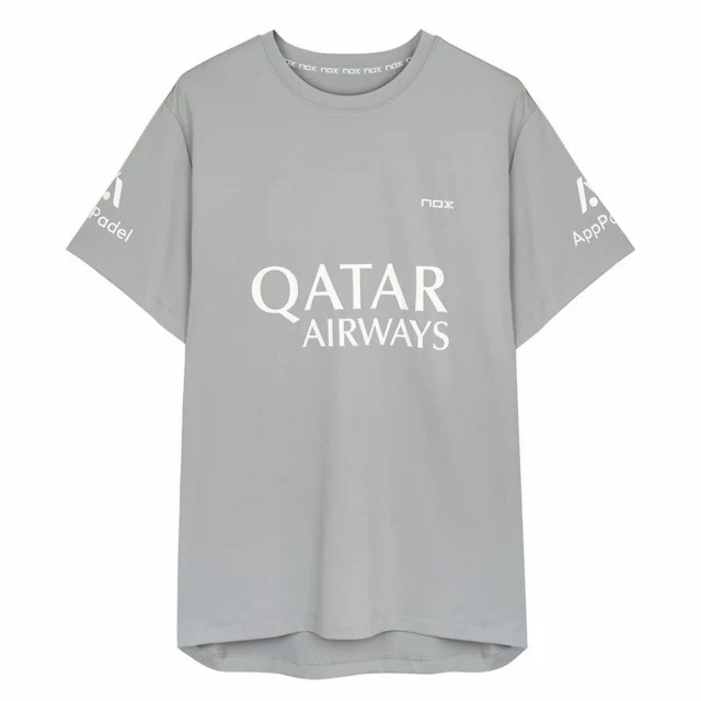 Men’s Short Sleeve T-Shirt Nox Sponsorts AT10 Grey Light grey