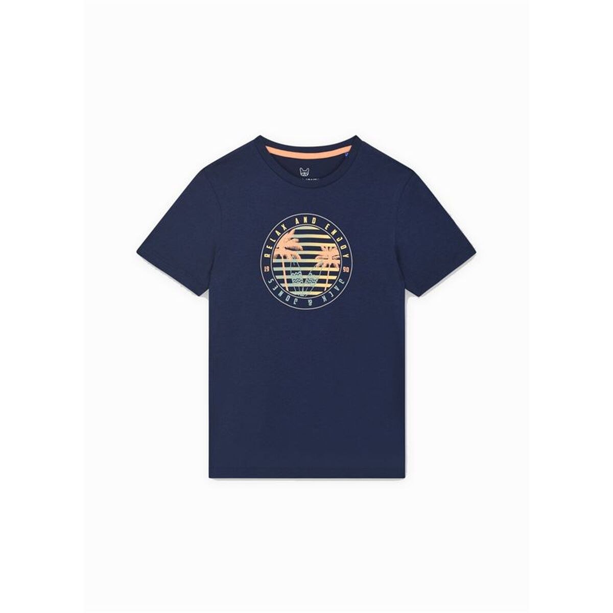 Детский Футболка с коротким рукавом Jjsummer Smu Vibe Tee Ss Crew Тёмно Синий
