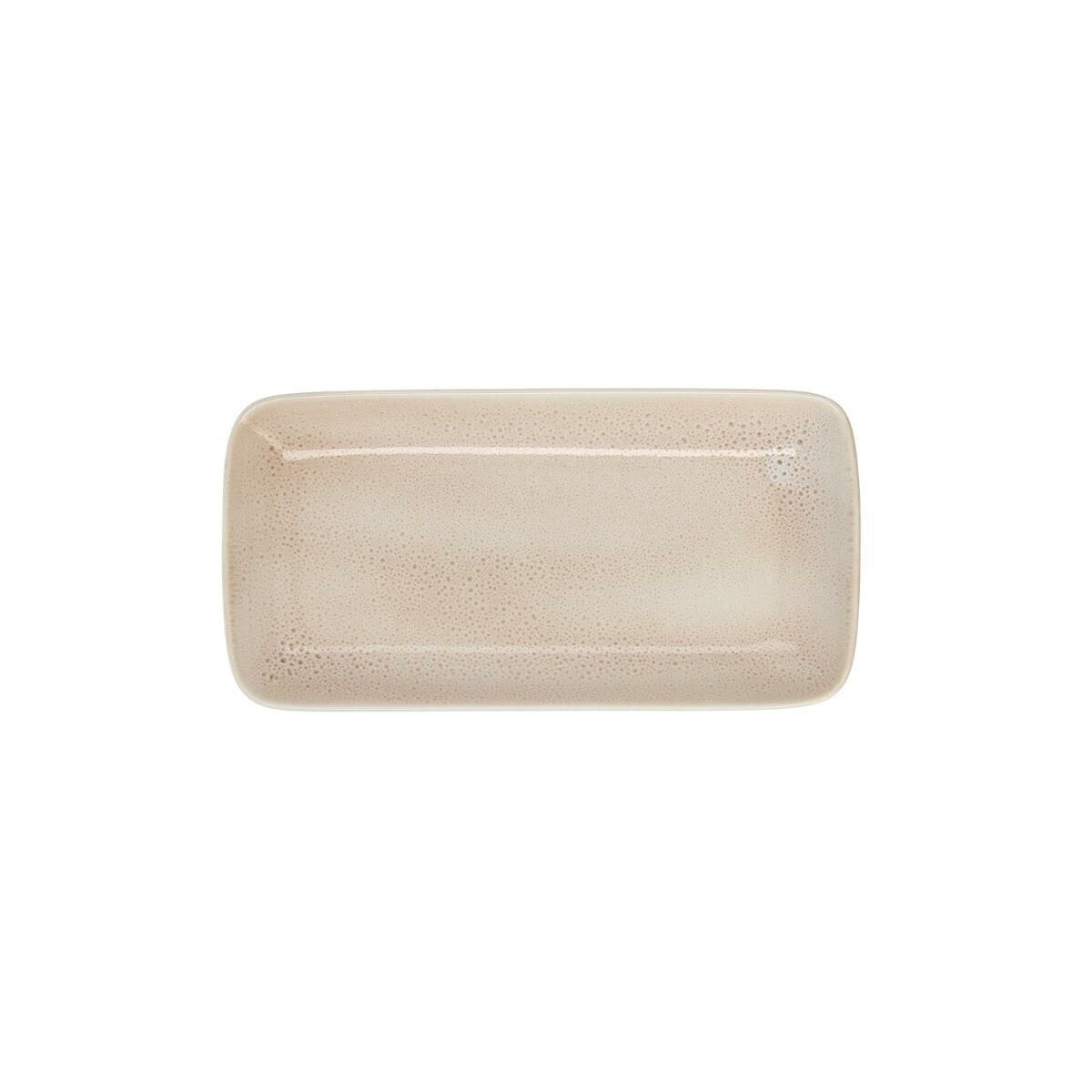 Snack tray Porous 28 x 14 cm Ceramic Beige (6 Units)
