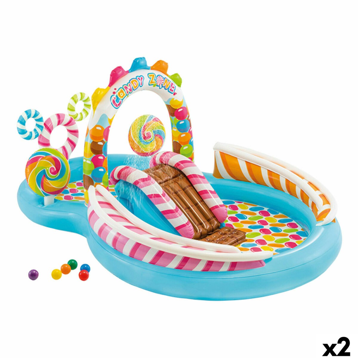 Inflatable Paddling Pool for Children 295 x 130 x 191 cm (2 Units)
