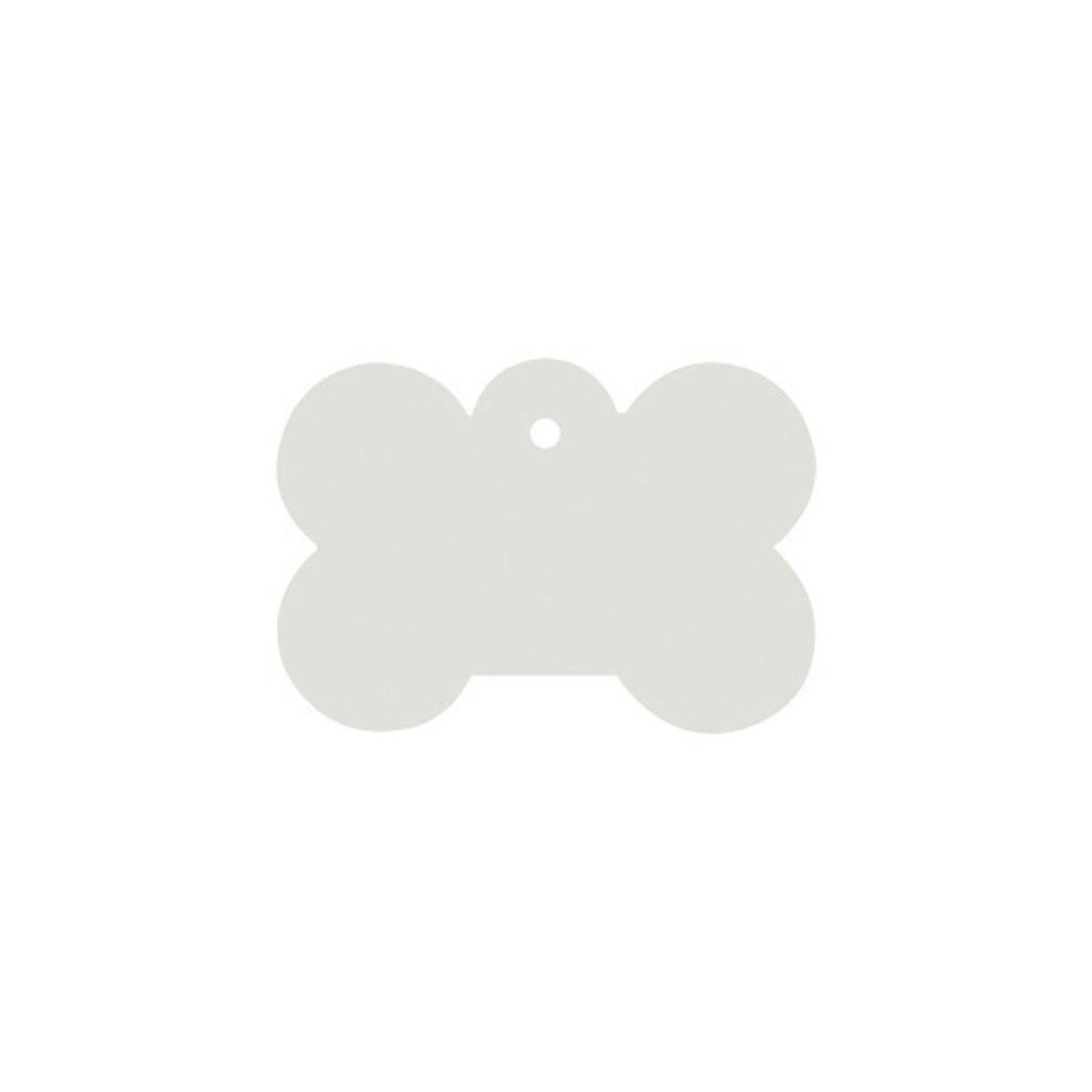 Identification plate for collar Bone White