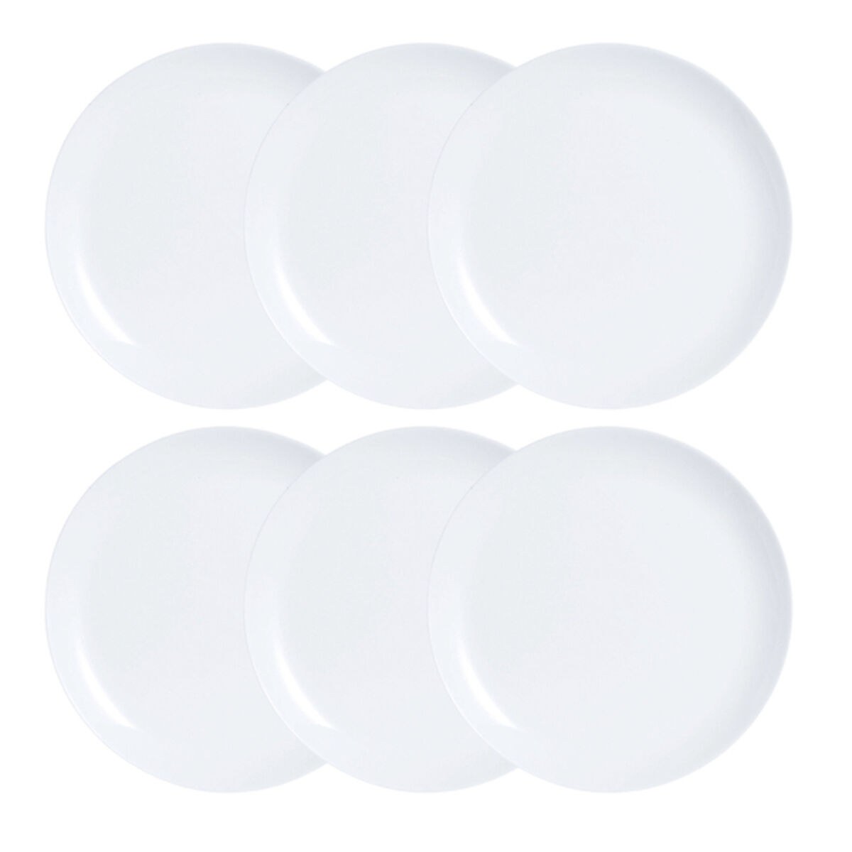 Plate set Diwali 6 pcs White Glass