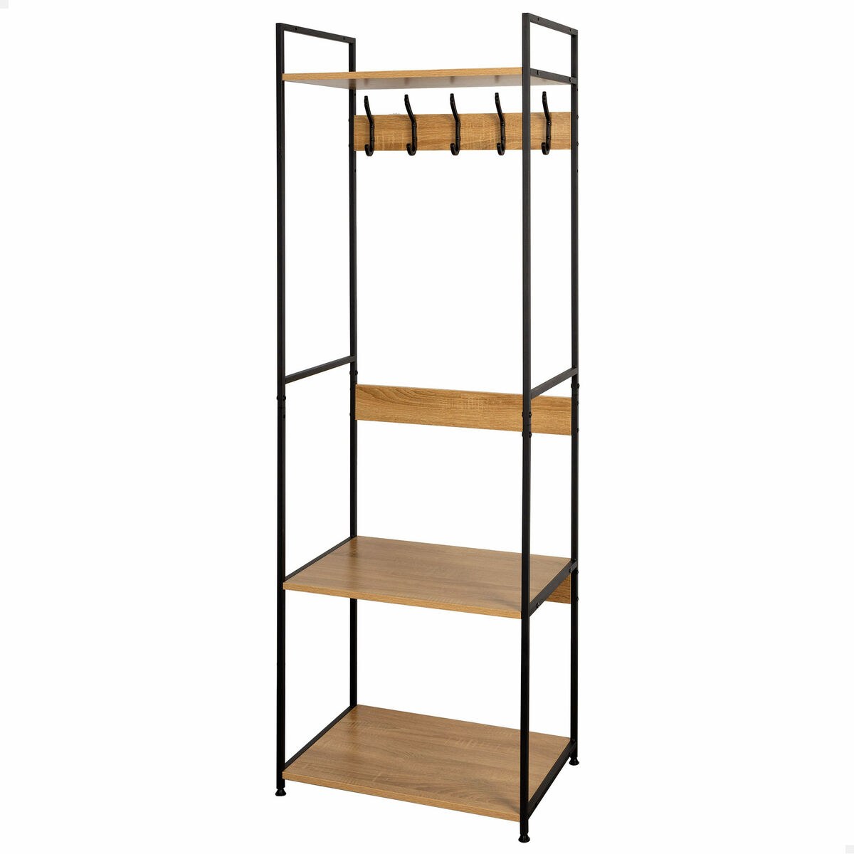 Coat rack with shelf Steel Melamin Particleboard Minimalist 60 x 175 x 40 cm