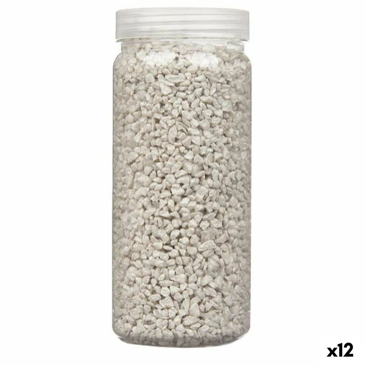 Декоративные камни Серый 2 - 5 mm 700 g 6,5 x 15,5 x 6,5 cm 6,2 x 15,3 x 6,2 cm 6,5 x 15,8 x 6,5 cm (12 штук)