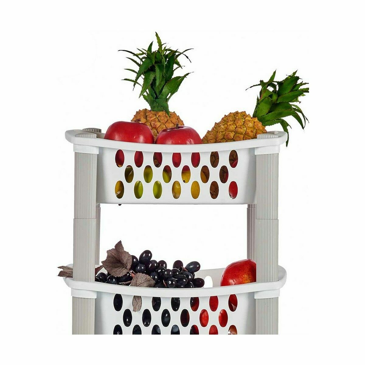 Передвижная тумба Белый Антрацитный Пластик 40 x 29,5 x 68,5 cm (44 Unidades)