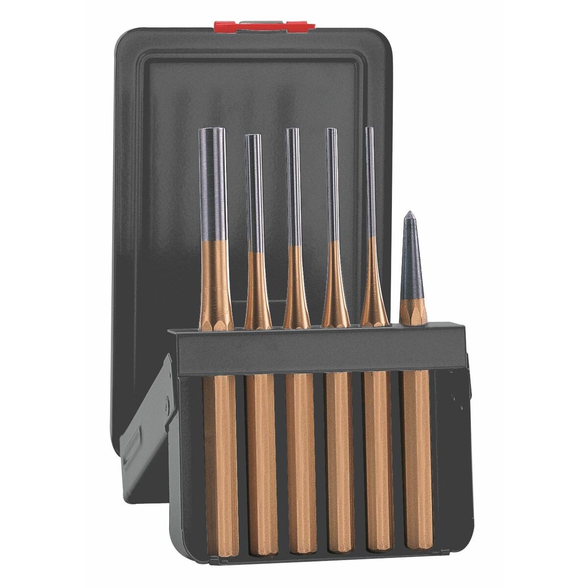 Set of cylindrical pin punches Golden 6 Pieces