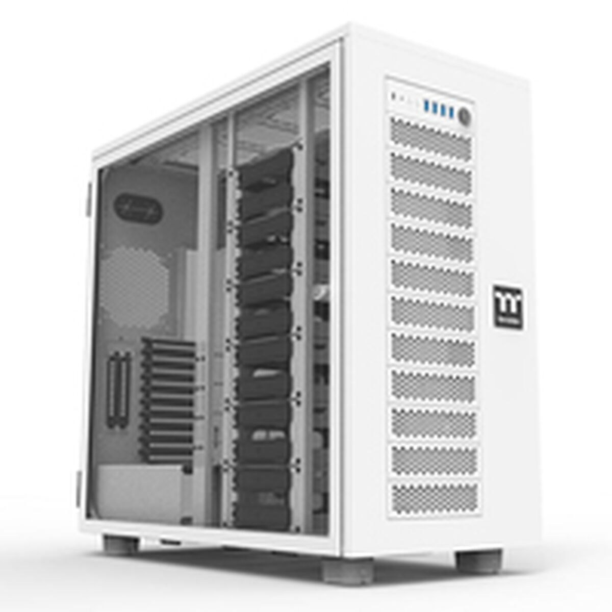 ATX Semi-tower Box AX700 TG White Black
