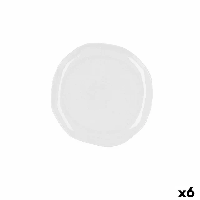 Flat plate Earth Ceramic White 25 cm (6 Units)