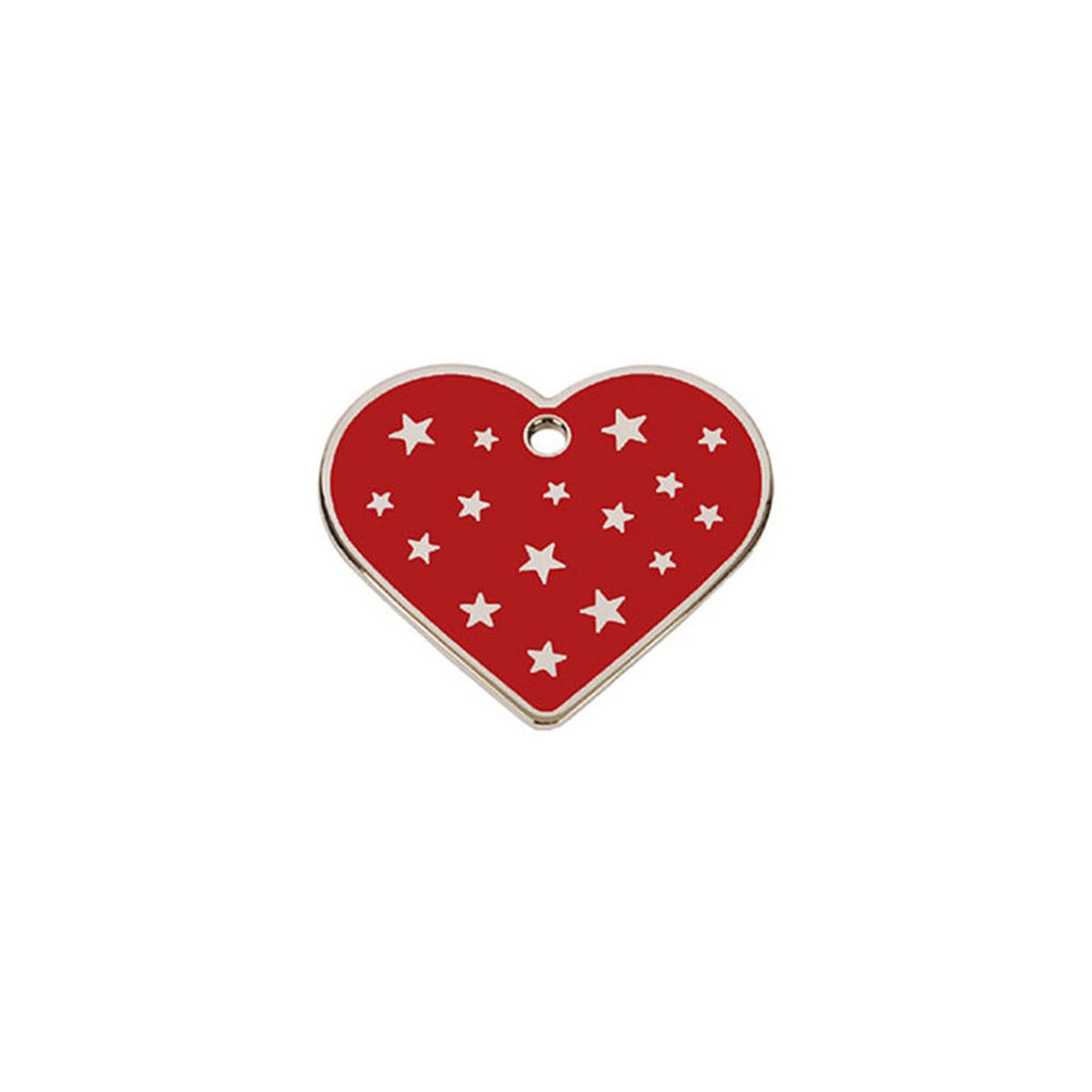 Identification plate for collar PetScribe Passion Red Silver