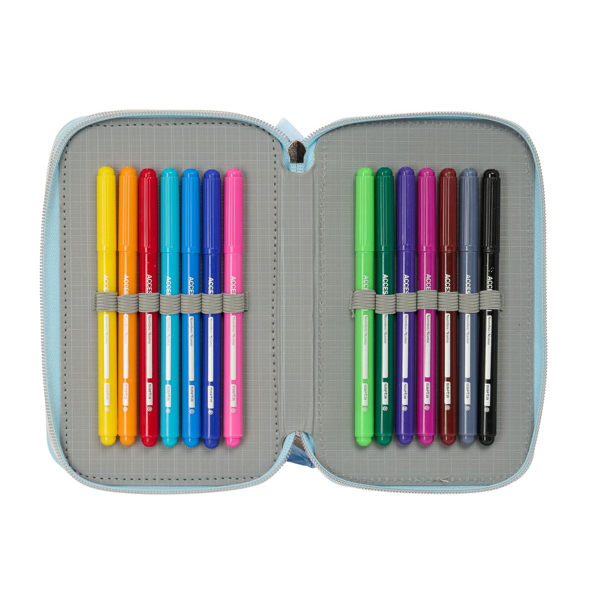 School Case with Accessories Ice magic Light Blue 12,5 x 19,5 x 5,5 cm 37 Pieces