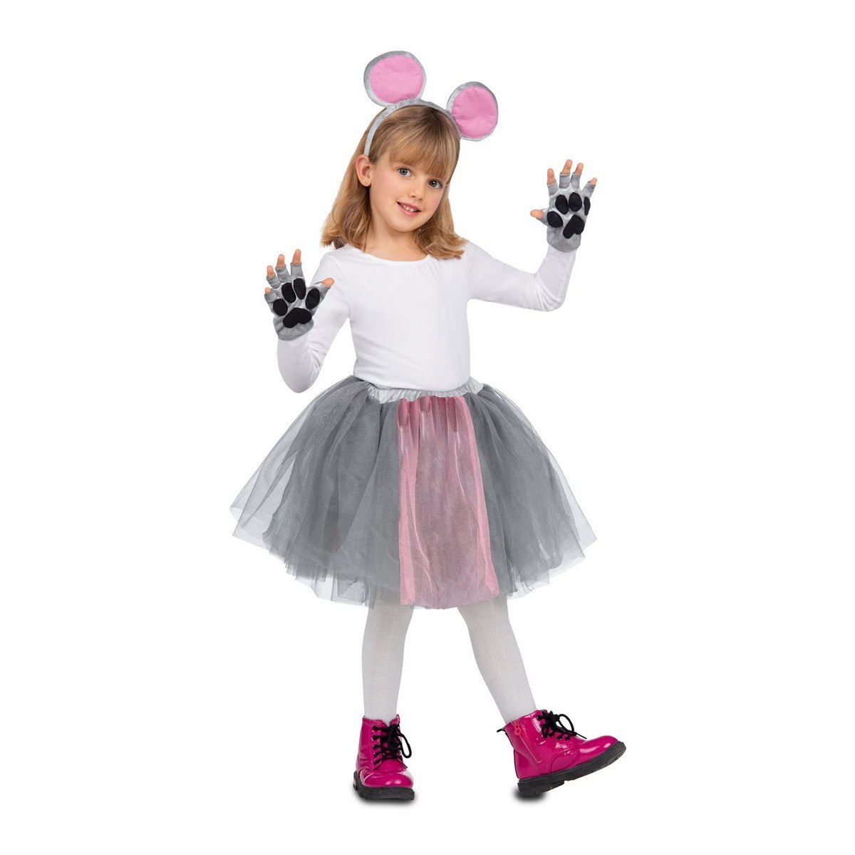 Costume for Children Grey Mouse One size