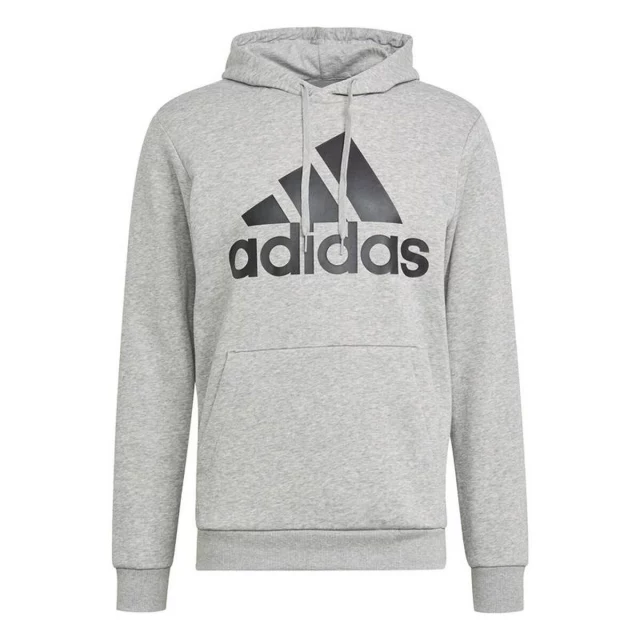 Толстовка с капюшоном мужская Essentials Fleece Big Logo Светло-серый